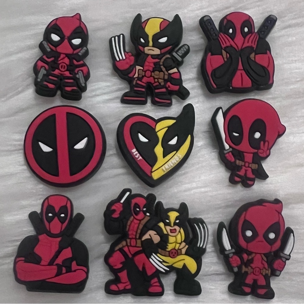 deadpool wolverine croc shoe charms
